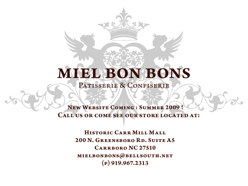Miel Bon Bons :: Wedding Cakes, pastries, artisan chocolate Raleigh Durham Chapel Hill